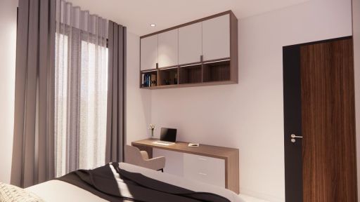 Desain Interior Kamar Tidur ( bedroom ) minimalis di Kota Wisata - Cibubur - Jakarta Timur