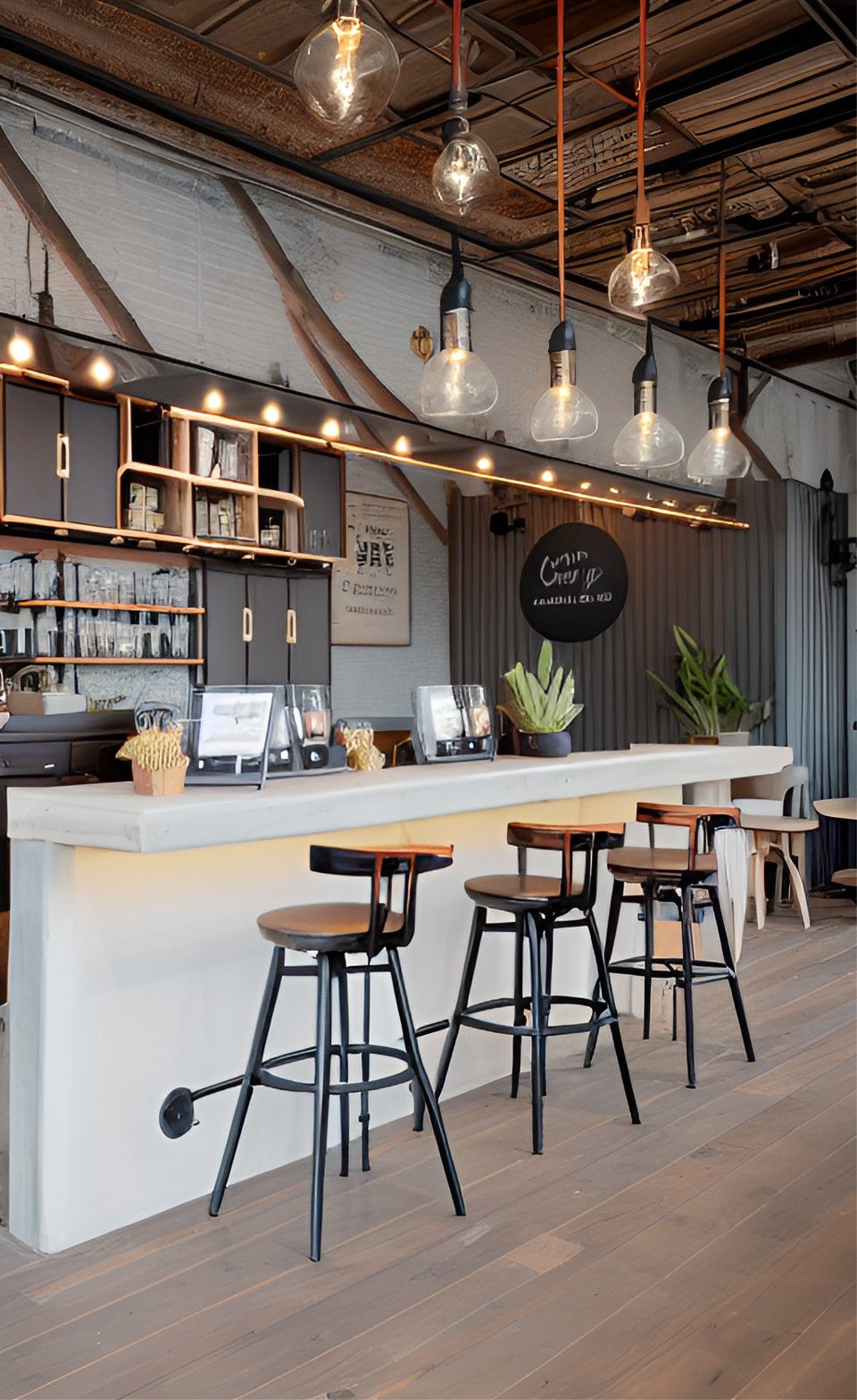 contoh gambar photo desain kafe ( design interior cafe ) indoor