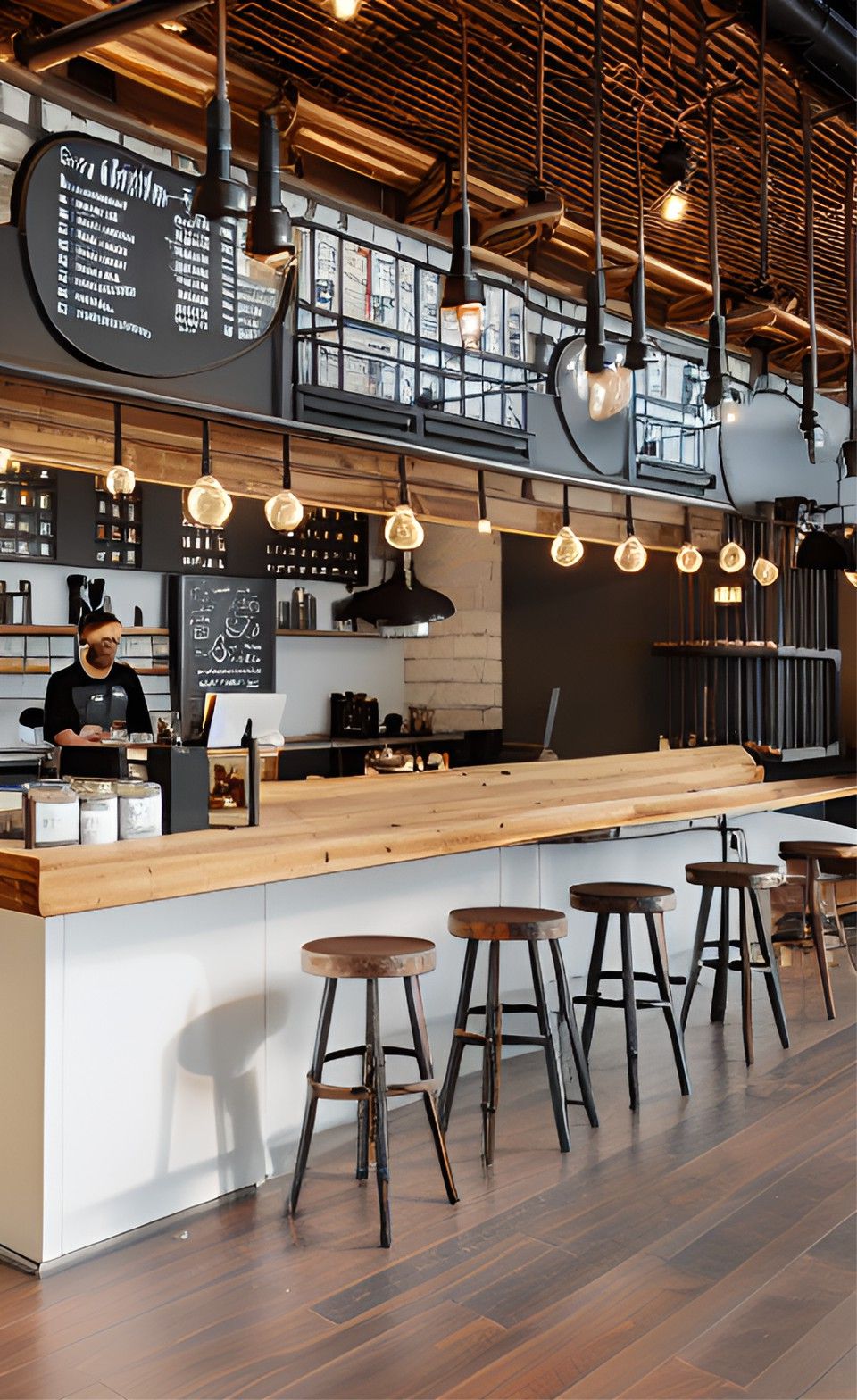 contoh gambar photo desain kafe ( design interior cafe ) indoor