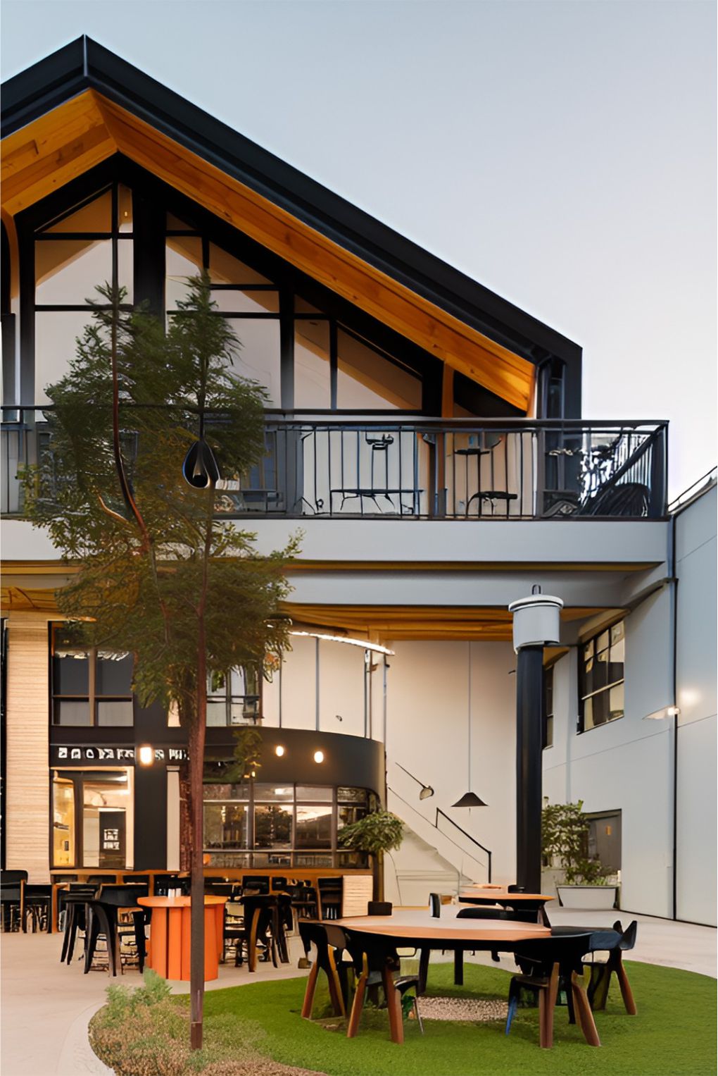 contoh gambar photo desain ruangan kafe ( design interior exterior cafe ) industrial