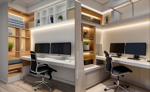 desain ruangan kantor minimalis Taman ( design office interior minimalist )