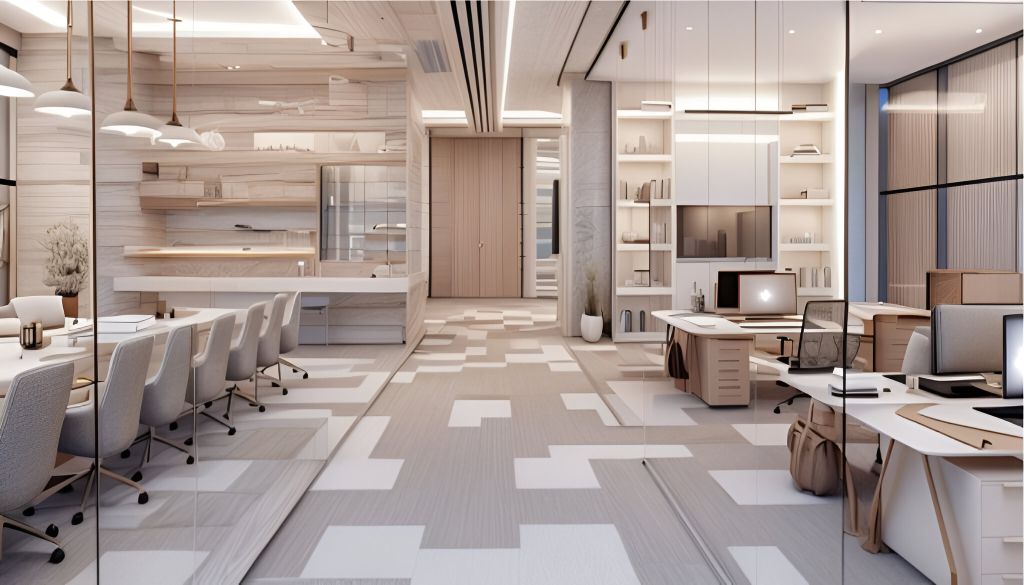 desain interior kantor minimalis di Mega Kuningan - Jakarta Selatan