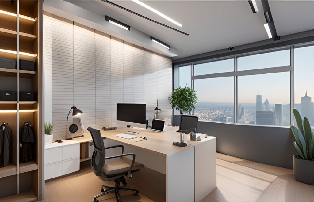 desain ruangan kantor minimalis ibun - bandung, design office interior minimalist 0142c