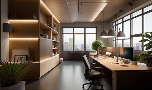 desain ruangan kantor minimalis Pacet - Bandung, design minimalist office interior Pacet -  Bandung 0150a