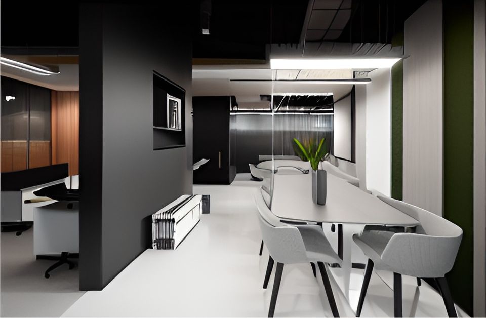 desain ruangan kantor pangandaran minimalist ( design office interior minimalist )