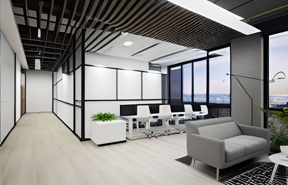 desain ruangan kantor subang minimalist, design office interior minimalist