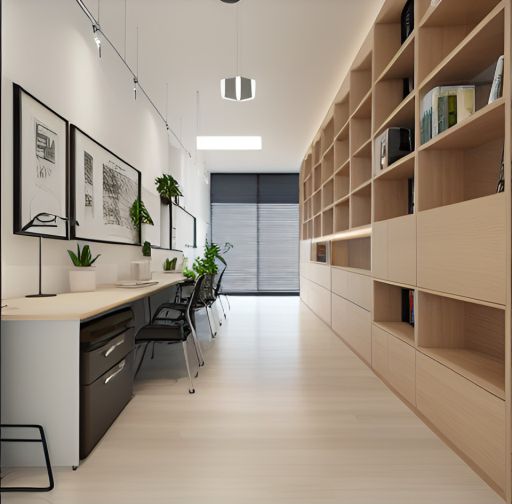 desain ruangan kantor banjar interior minimalis 0122a