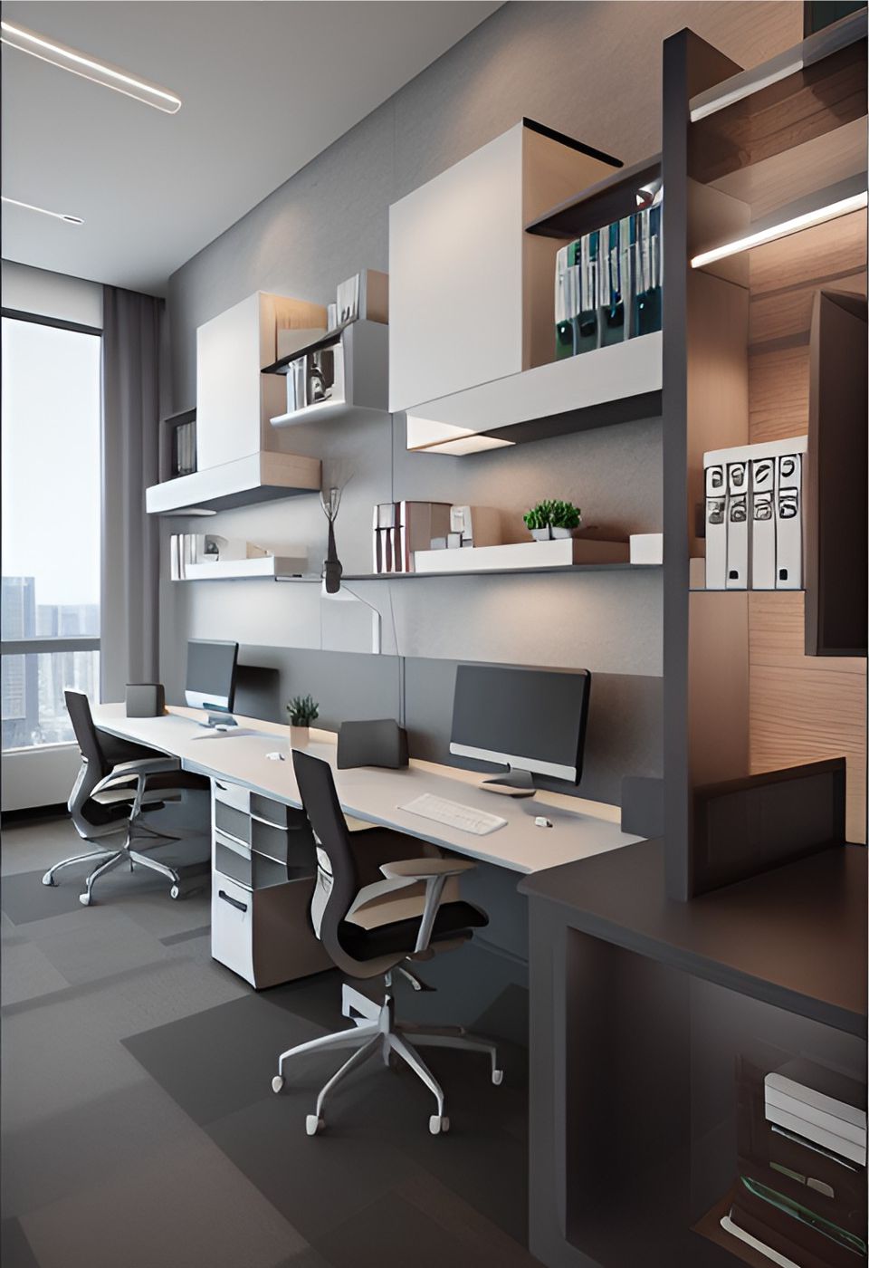 desain ruangan kantor interior minimalis bekasi 0123b