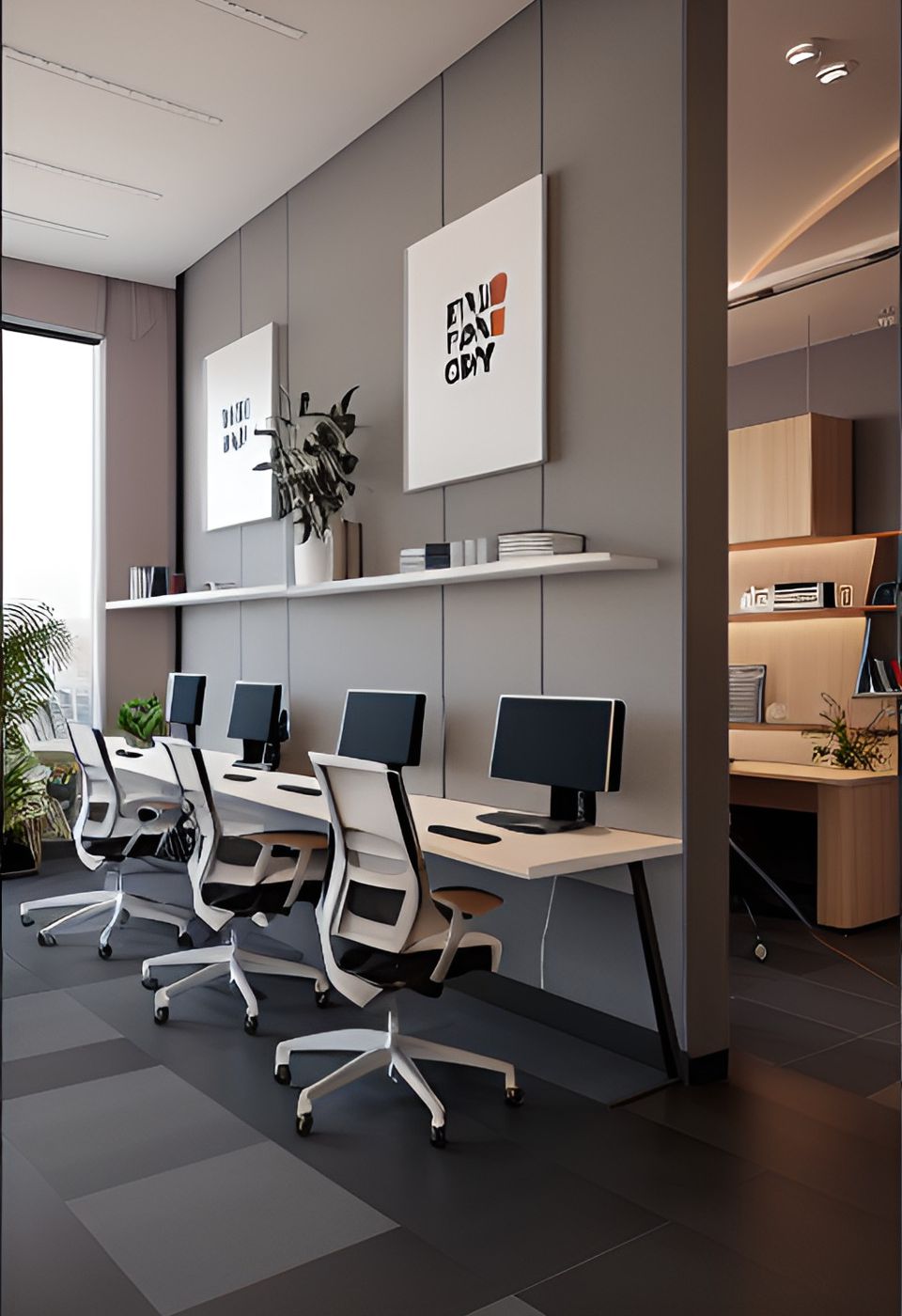 desain ruangan kantor interior minimalis bekasi 0123c