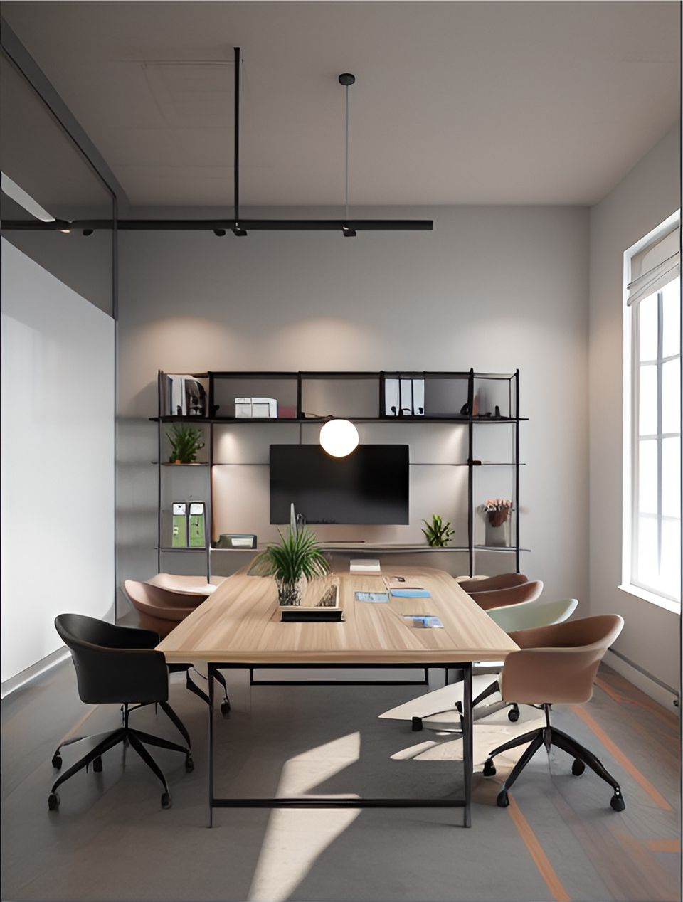 desain ruangan kantor bogor 0124c, design office interior minimalist bogor 0124c