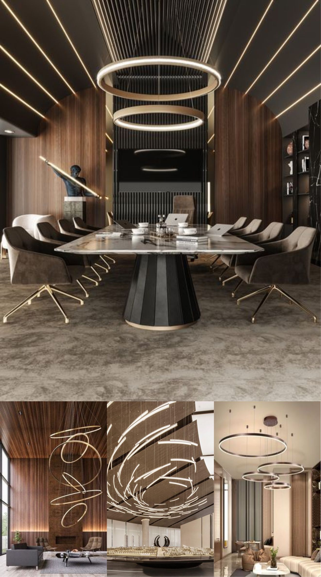 design interior office ( desain ruangan kantor ) minimalis modern warna hitam material hpl kayu finishing duco flooring lvt lighting warm