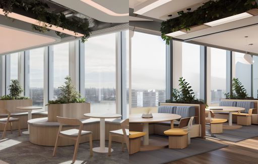 contoh gambar photo desain interior ruangan kantor ( design interior office ) ala kafe