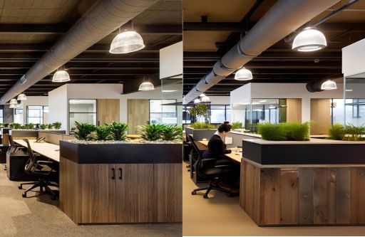 contoh gambar photo desain ruangan kantor industrial minimalis ( design interior industrial minimalist )