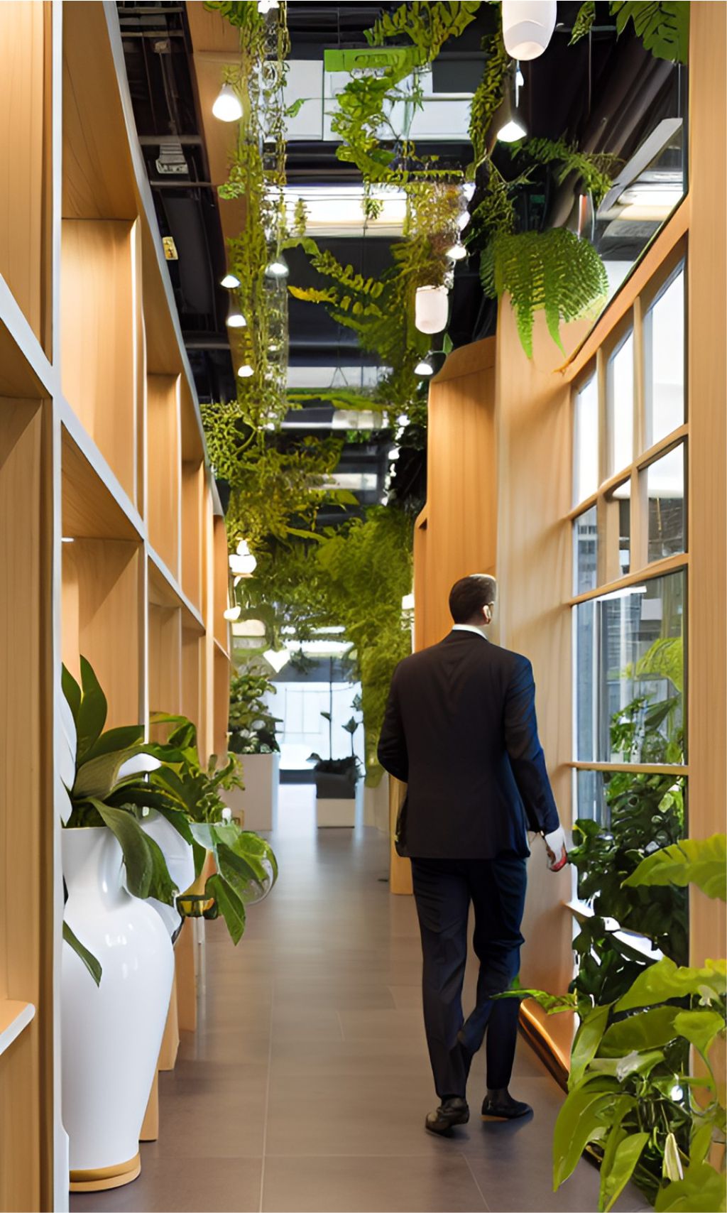 contoh gambar photo desain kantor green house minimalis  ( design interior office green house minimalist )