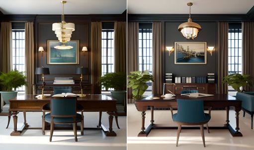 design ruangan kantor klasik modern ( design interior office modern classic)