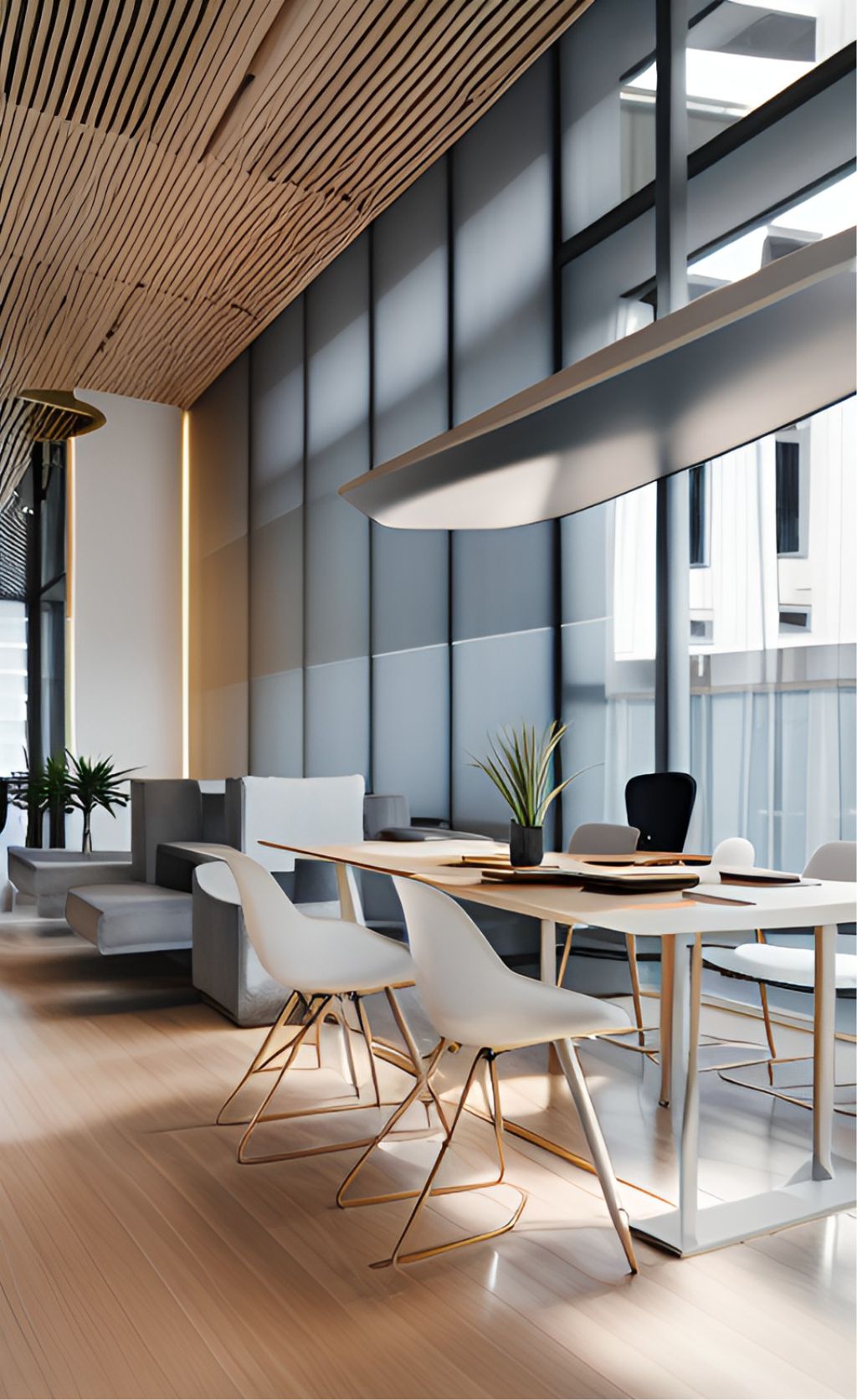 desain ruangan kantor minimalis modern ( design interior office minimalist modern )