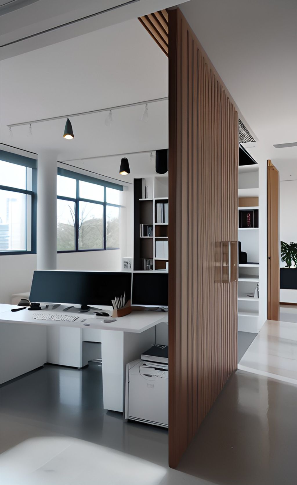 desain ruangan kantor minimalis ( design office interior minimalist )