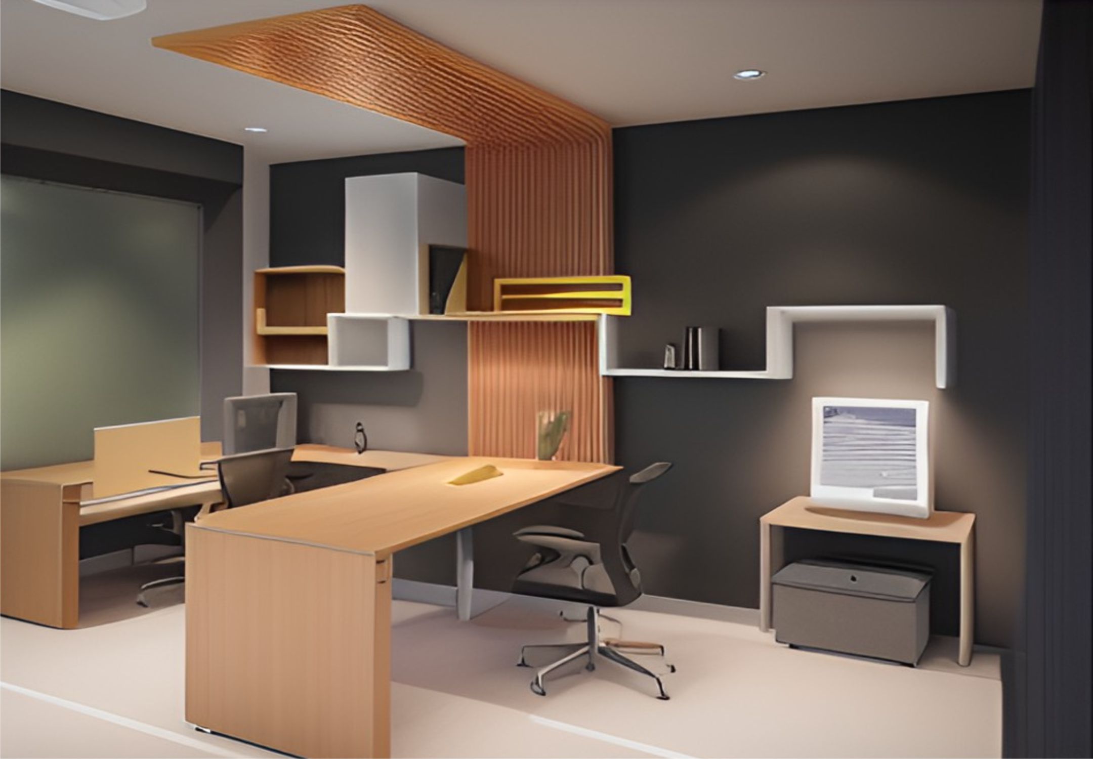 design ruangan kantor minimalis jagakarsa - jaksel ( design office interior minimalist )