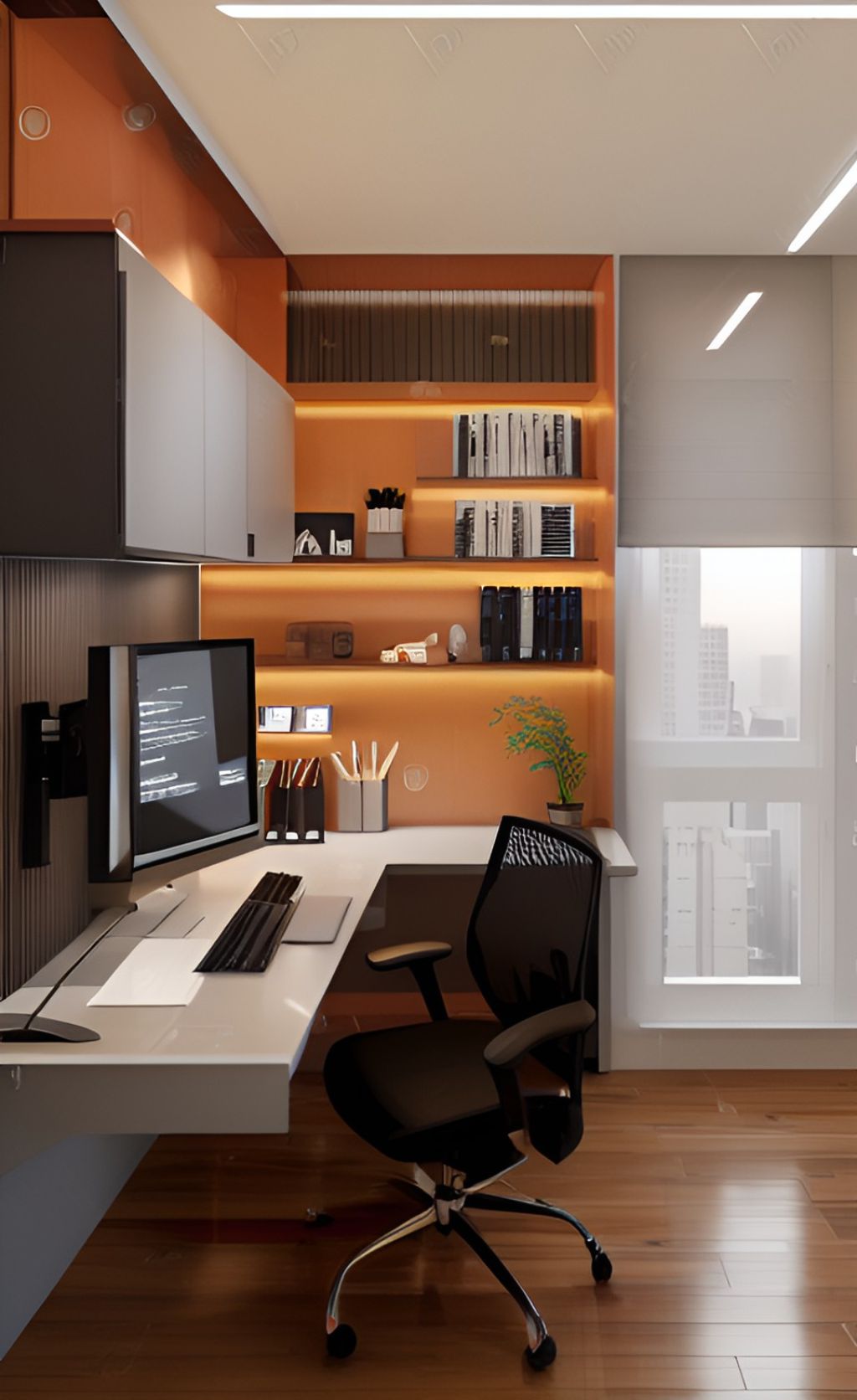 desain ruangan kantor minimalist tambora ( design office interior minimalist  )