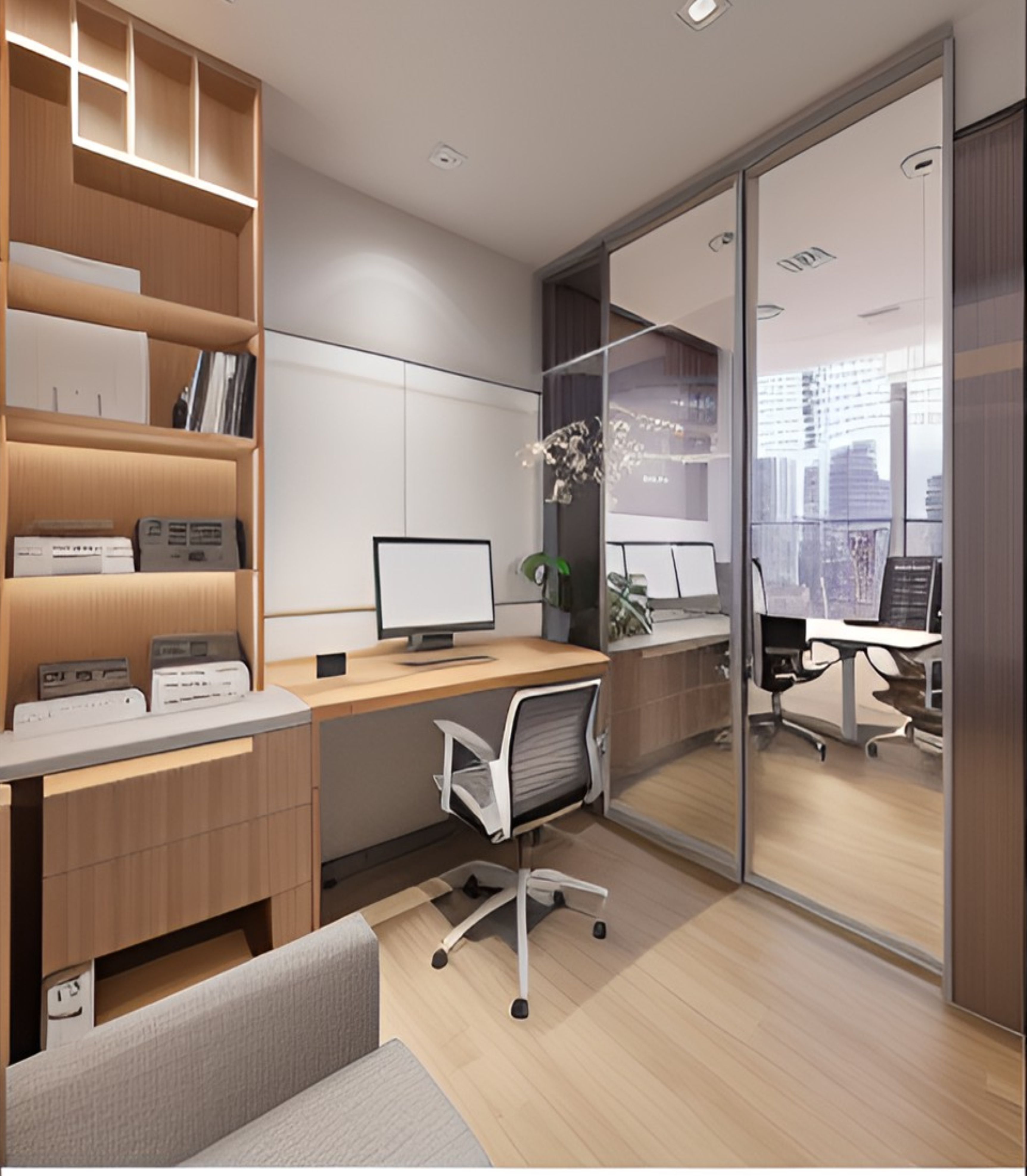 desain ruangan kantor minimalist kebon jeruk ( design office interior minimalist )