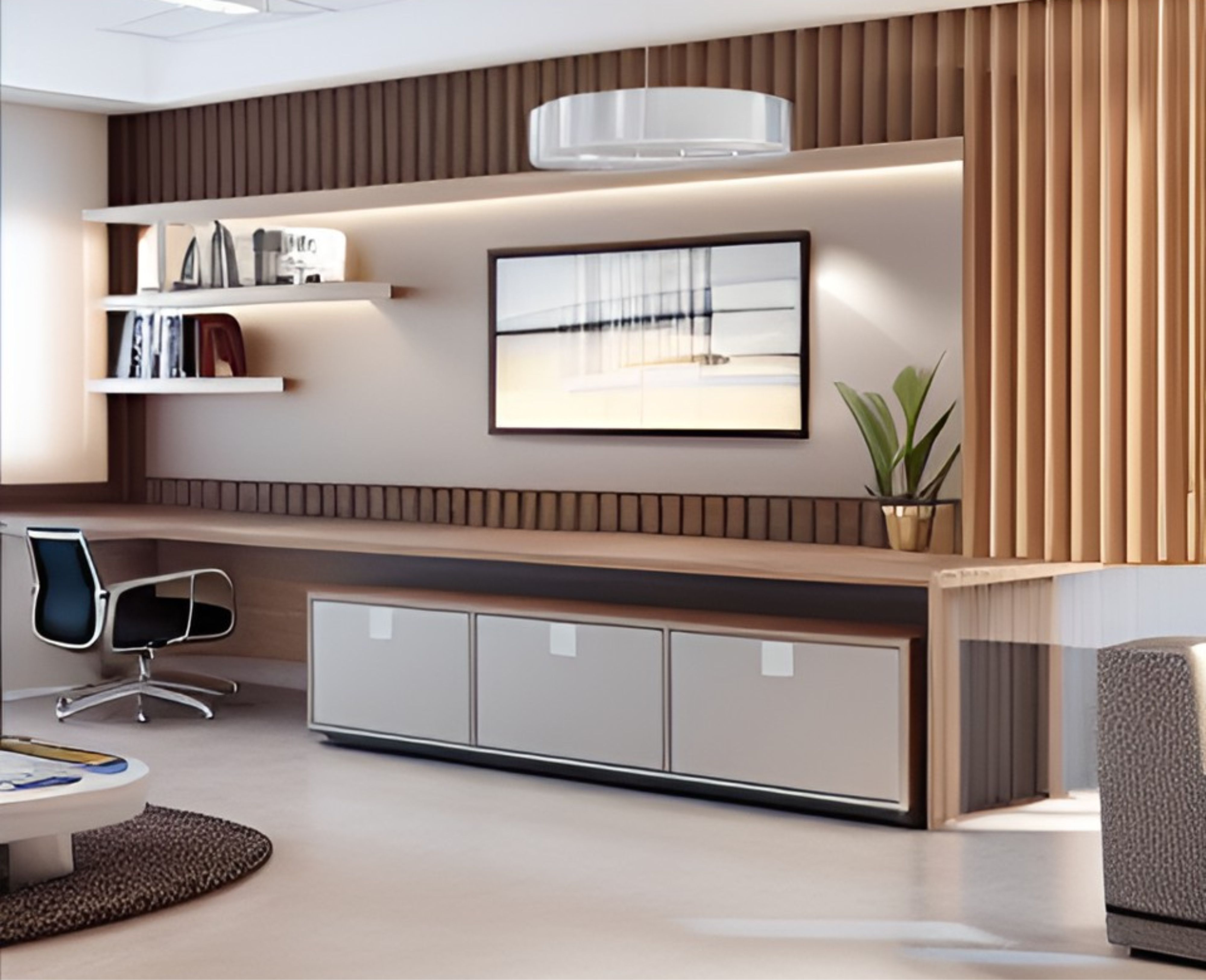 desain ruangan kantor minimalist kalideres ( design office interior minimalist )