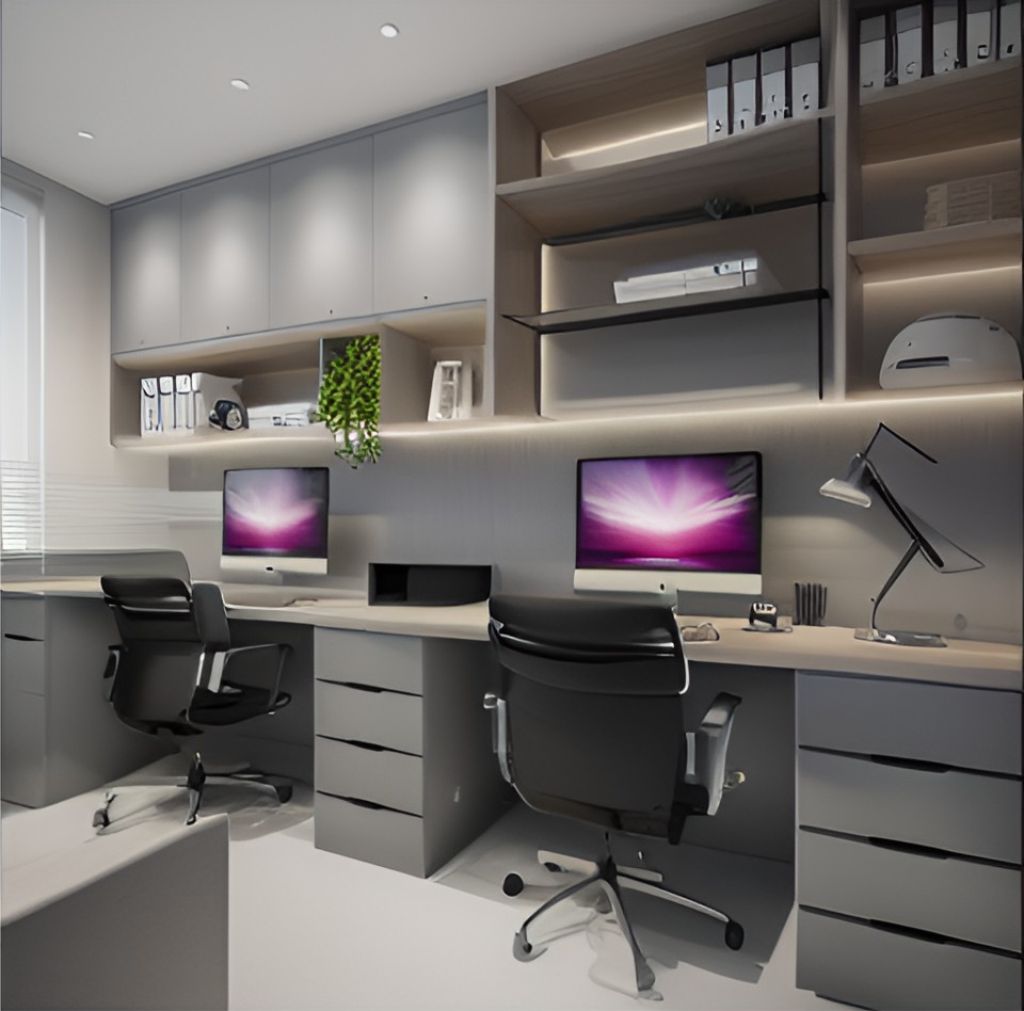 desain ruangan kantor minimimalis palmerah ( design office interior minimalist )