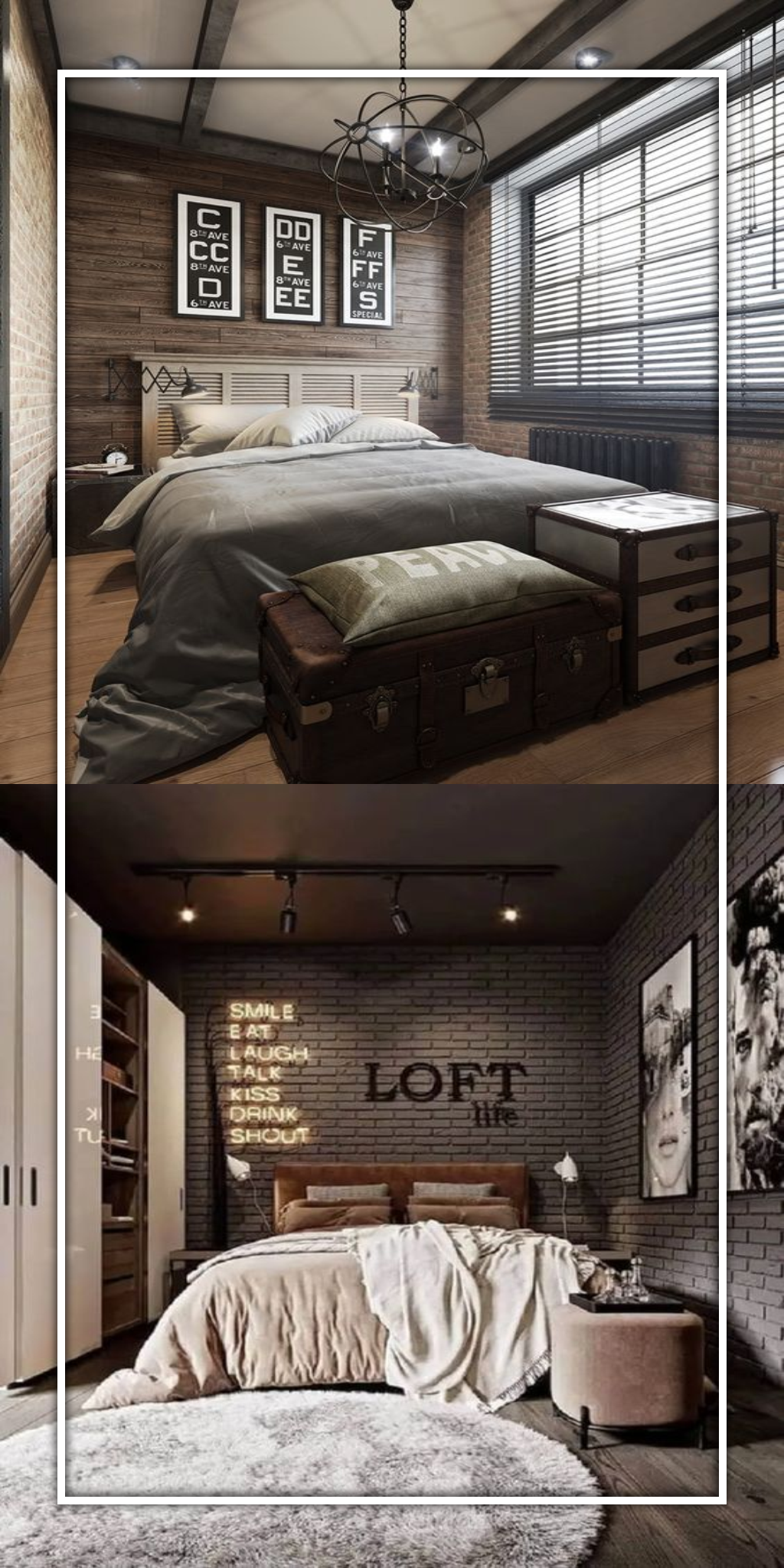 Desig Interior Bedroom Kamar Tidur Industrial Mewah di BSD - Serpong