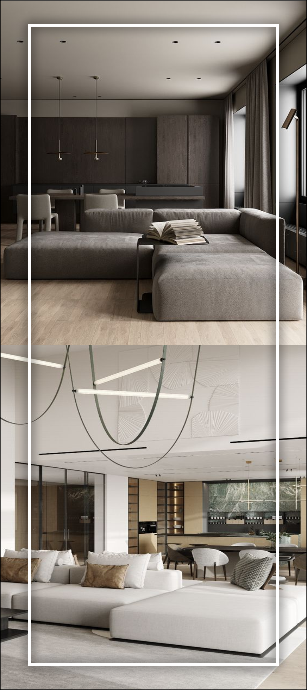 contoh design interior modern minimalist livingroom ruang tamu di BSD - serpong