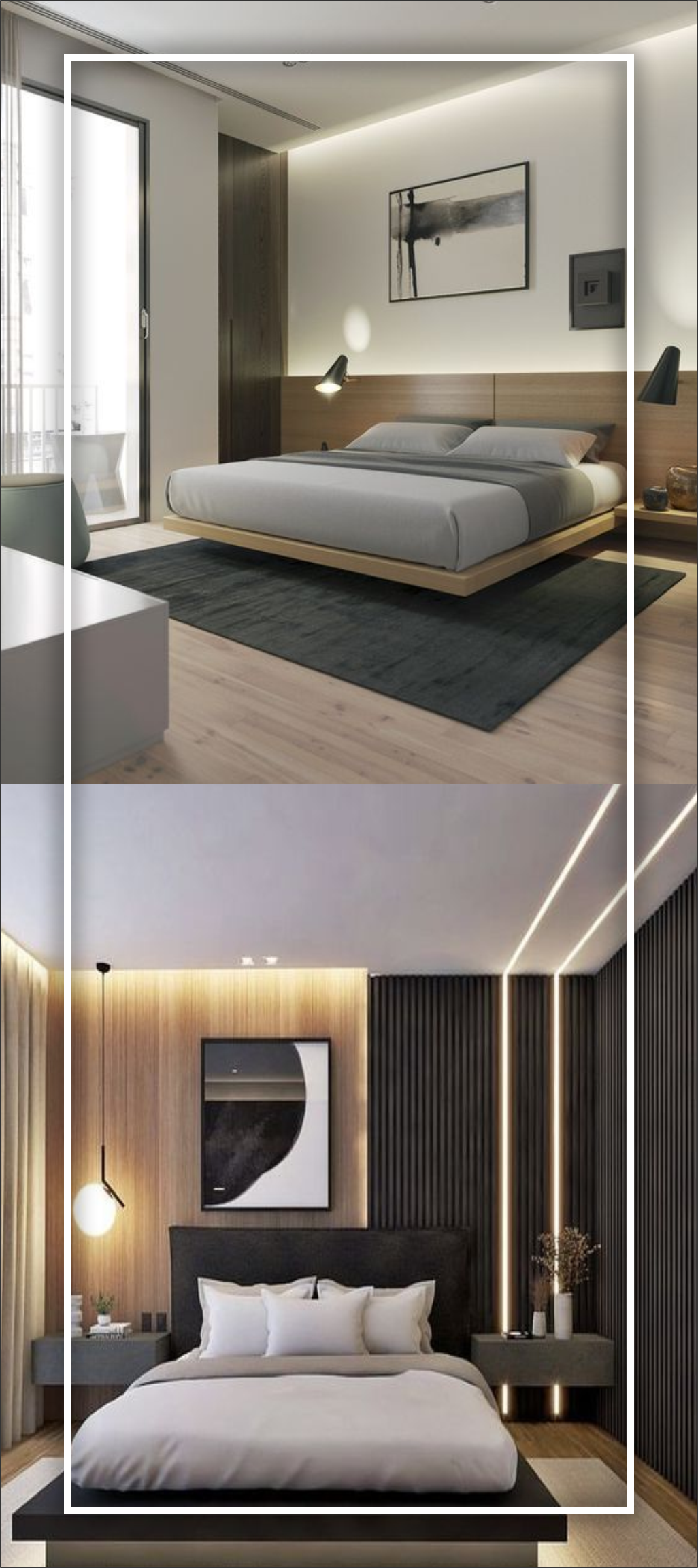 contoh design interior modern minimalist bedroom kamar tidur di BSD - serpong