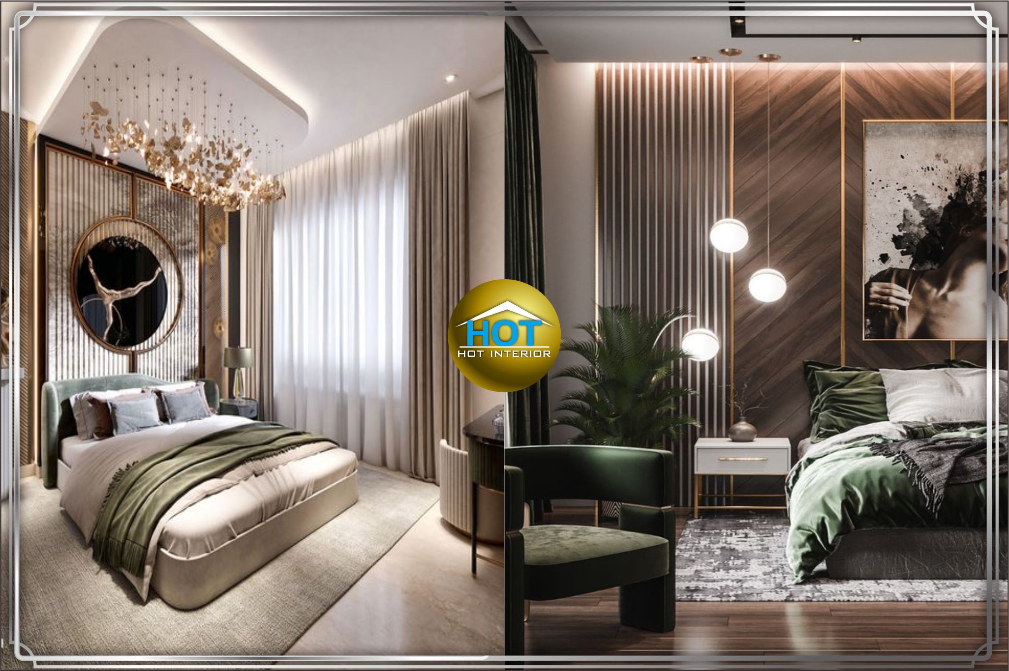 design interior kamar tidur ( bedroom ) bertema warna hangat mewah di gambir - jakarta pusat