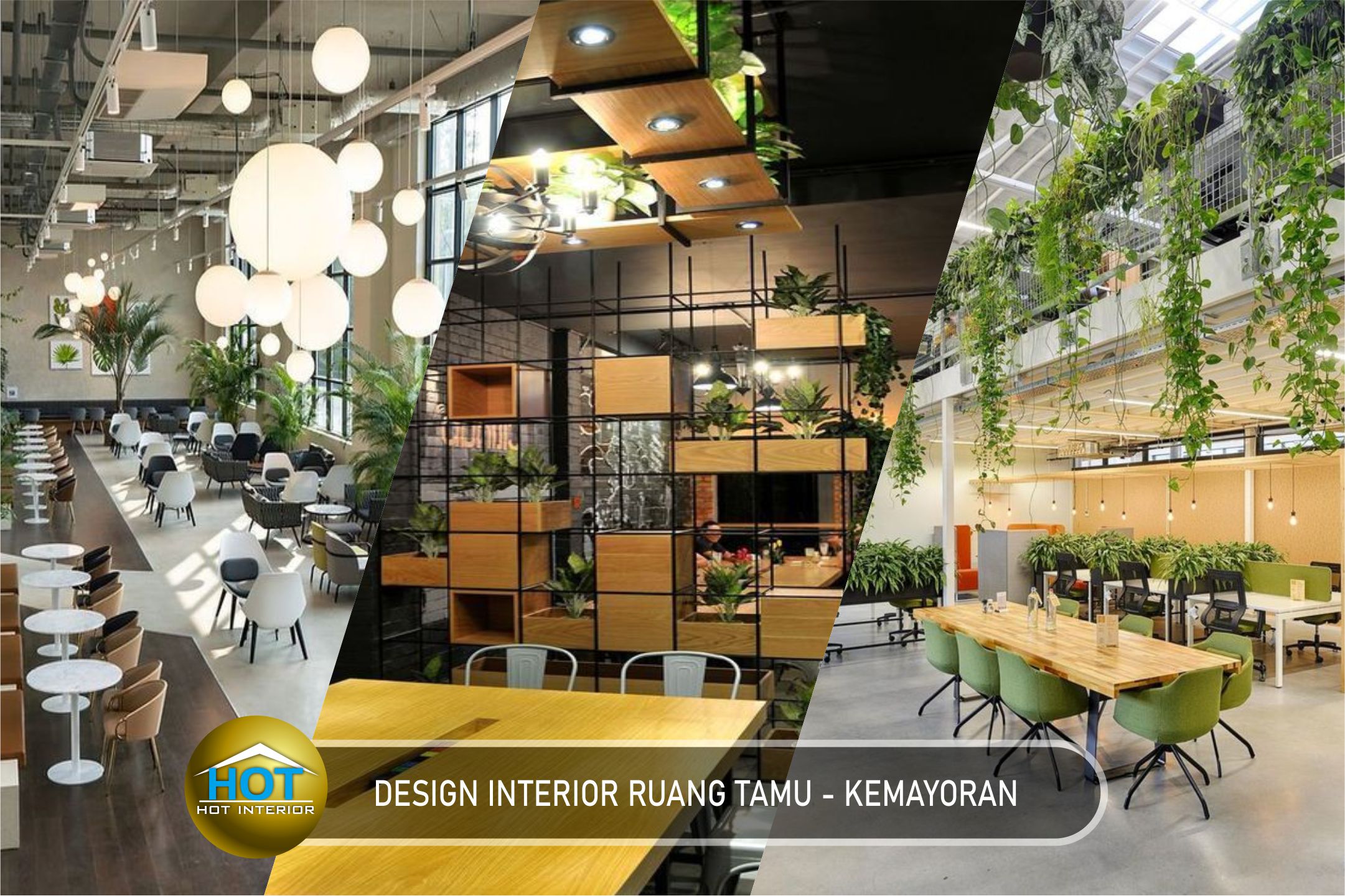 Design Interior dengan sentuhan tumbuhan tropis sejuk asri paling cocok untuk daerah kemayoran - Jakarta Pusat